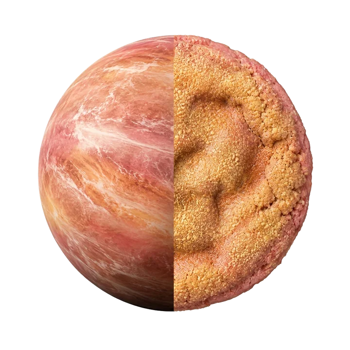 Venus — half celestial body, half filled cookie